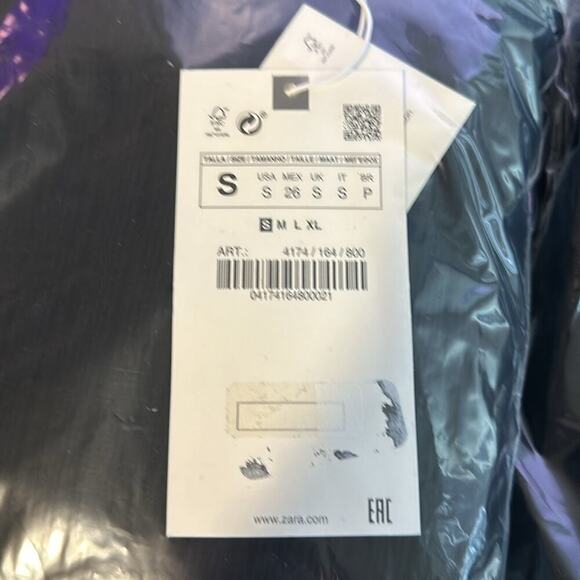 NWT | Zara | Ribbed Mock Long Sleeve Dress | Black | Small - Picture 3 of 8